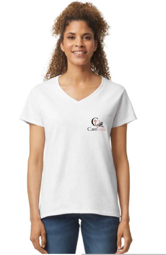 T-shirt col V femme — face